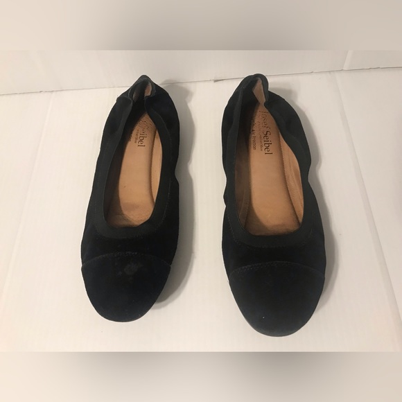 Josef Seidel comfort black flat shoes suede women size 38 / 7.5 US - Picture 3 of 8